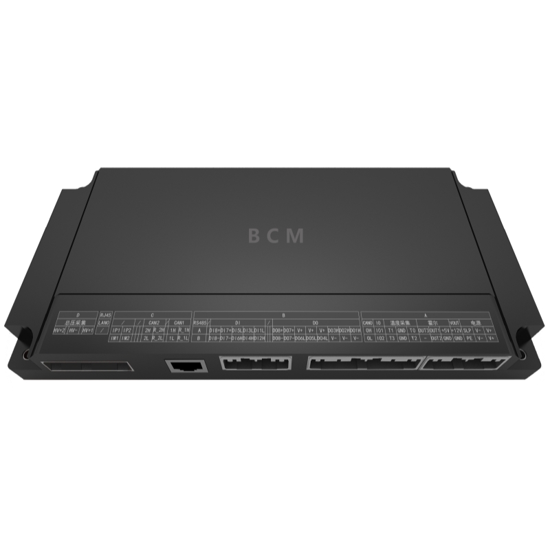 Front interface and exterior view of the ESBCM-F133 1500V ESS Rack-level BMS Master Control Module
